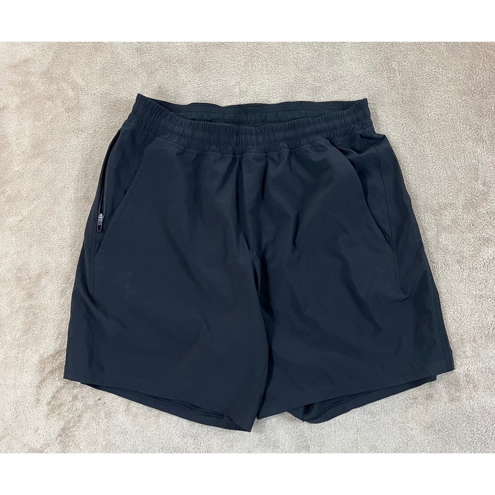 Lululemon Pace Breaker Linerless Shorts Men's Size Medium Black Polyester EUC
